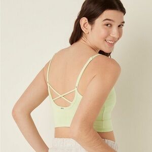 VS Pink ULTIMATE LIGHTLY LINED SPORTS CROP Icy Lime